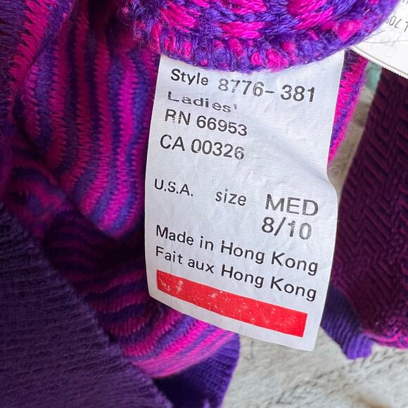 Tyrolia By Head Vintage Wool Blend Pullover Geometric Pink Knit Ski Sweater M - Picture 4 of 5